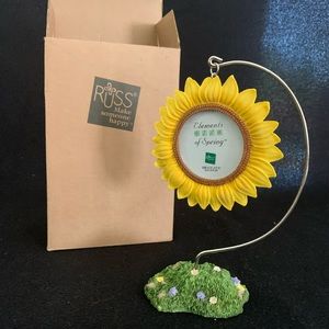 NIB Russ Sunflower frame with stand